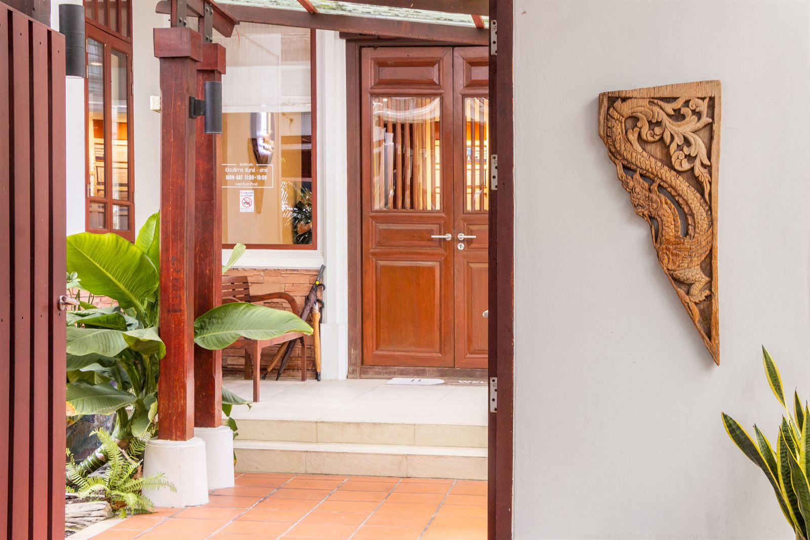 Traditional Thai entrance to the Healthi-Life House